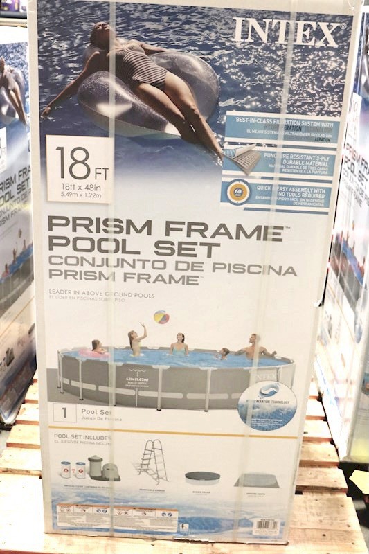 INTEX Prism Frame 18ft x 48in Premium Above Ground Pool Set with Filter Pump gallery