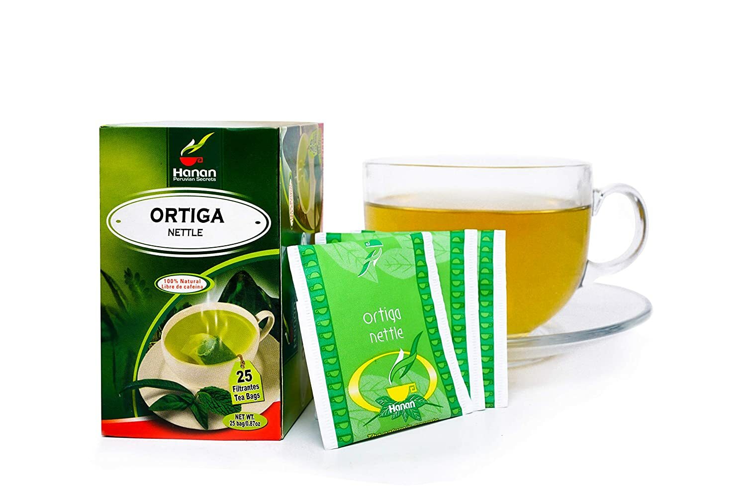 Hanan Peruvian Secrets Ortiga| 100% Natural Nettle | 25 Tea Bags | Naturally Aid gallery