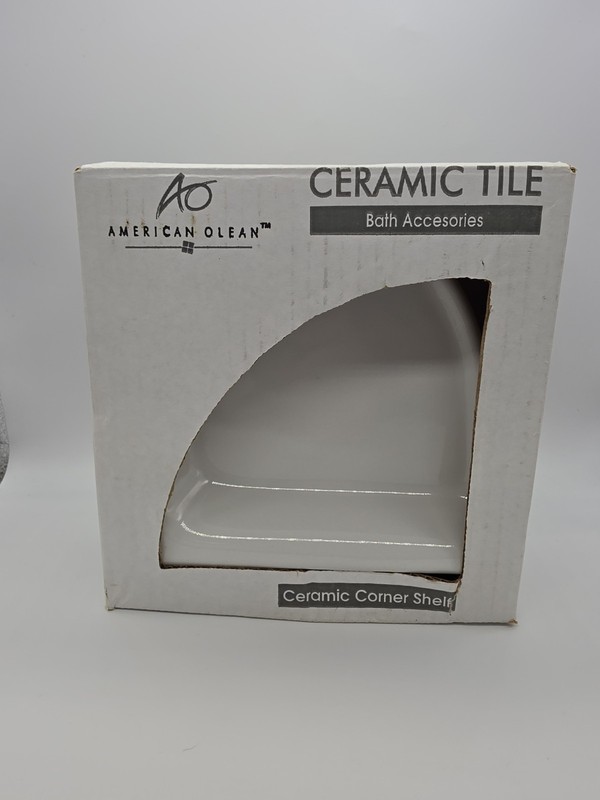 American Olean Off White Ceramic Tile Corner Shelf 7 X 7 AO10BA765CC1P2 gallery