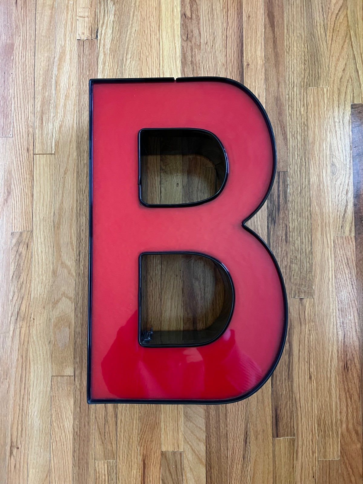 Vtg 3D Rustic Marquee Light Sign Letter B Wall Hanging Decor Reclaimed Initials gallery
