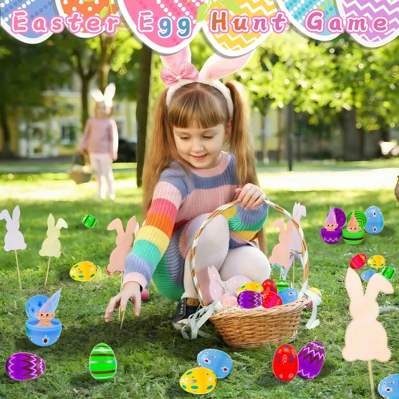 24 Pack Prefilled Easter Eggs with Toys Inside Mini Vintage Lucky Dolls Figur... gallery