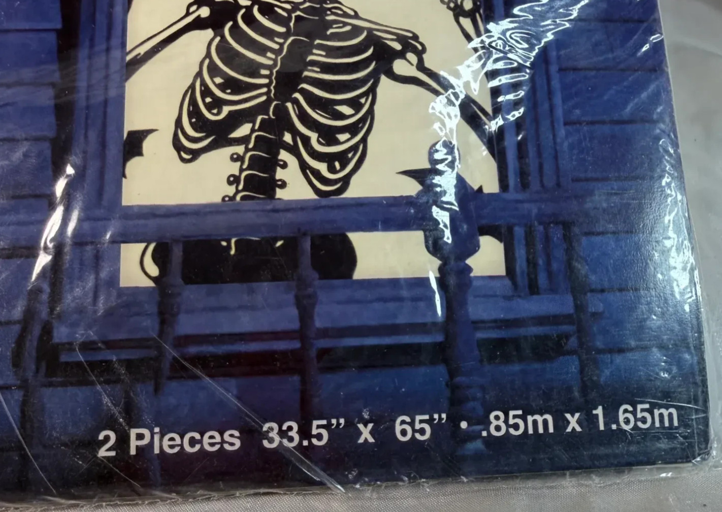 Amscan Window Silhouettes Halloween 2-Pack 33.5x65in Plastic Witch Skeleton gallery