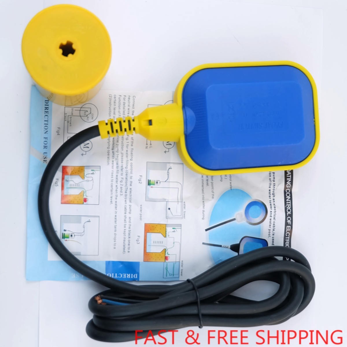 16 ft Float Switch Sensor Water Sump Pump NO/NC Control Pump Switch Sensor gallery