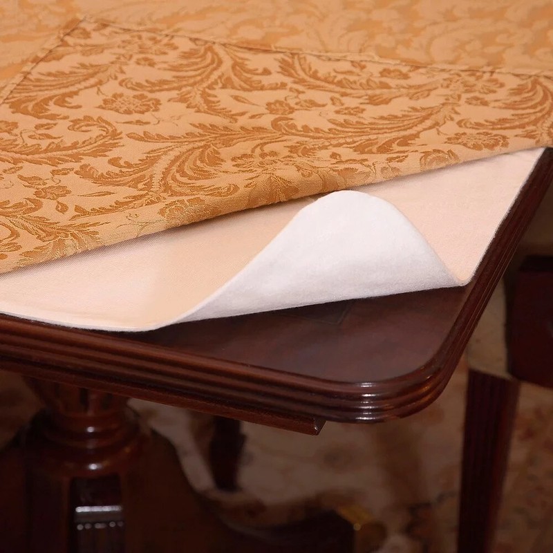 Dependable Felt Back Vinyl Table Pad Protector Size 52" x 108" Cut to Fit gallery