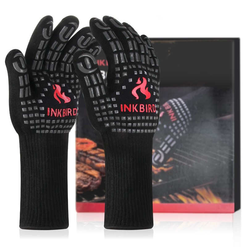 INKBIRD Wireless Meat Thermometer 4 Probes with BBQ Heat Resistant Gloves Smoker gallery