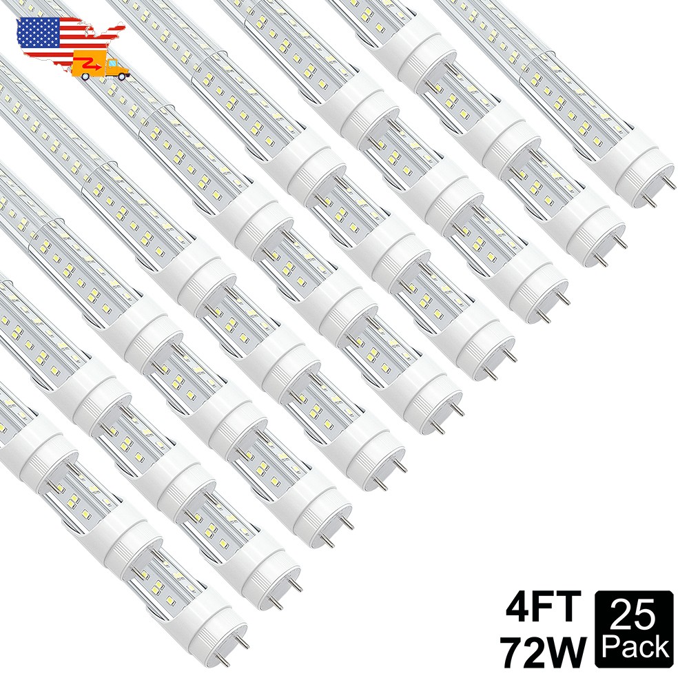 25 Pack Ballast Bypass G13 Bi-Pin 4' 4Ft Led Light Bulbs, 72W 7200Lm 6500K NO RF gallery