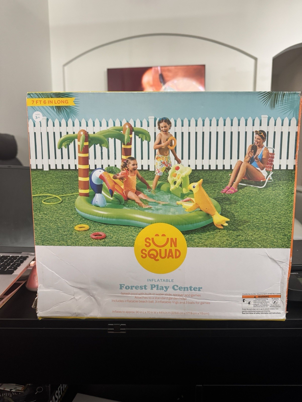 Sun Squad Inflatable Forest Above Ground Pool Kids Outdoor Party Play Center NIB gallery