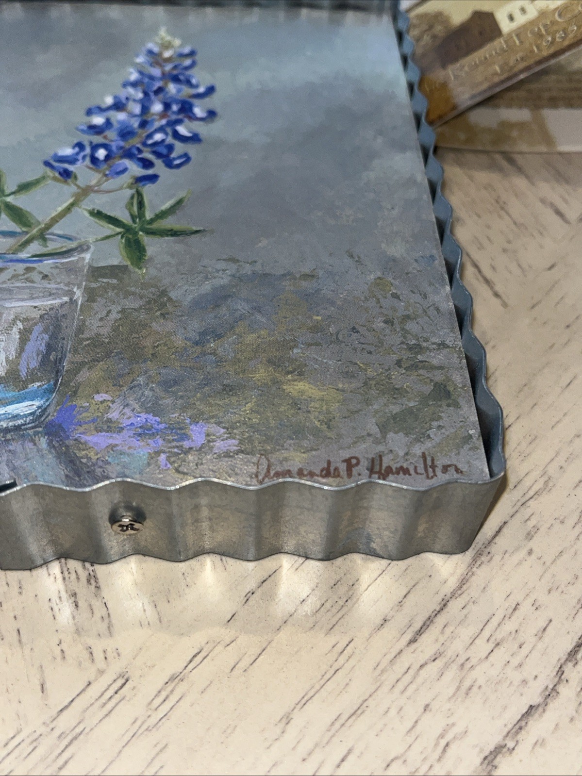 Round Top Collection Tex Blue Bonnet Wall Decor 6x6x1 Tin NWT 2020 gallery