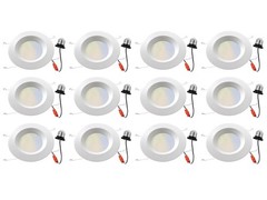 ENERGETIC LIGHTING 12PACK 5/6IN E26 12W 5CCT LED RECESSED LIGHTS 6IN-1000LM-5CCT