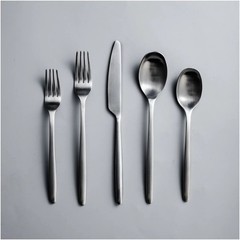 Ava Flatware Matte Silver 18/10 – 4 Person Set (20 Pieces) NEW