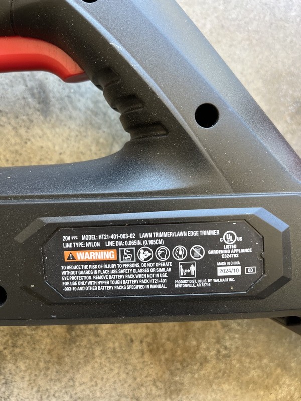 Hyper Tough 20V Max Cordless 12-inch Lawn Trimmer HT21-401-003-02 gallery