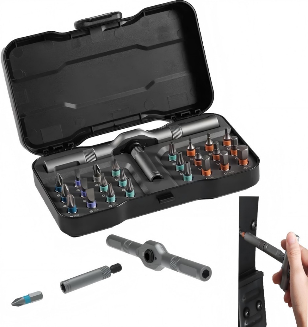 25Pcs 24 in 1 Multifunction Screwdriver Head Set Household Repair Ratchet Wrench gallery