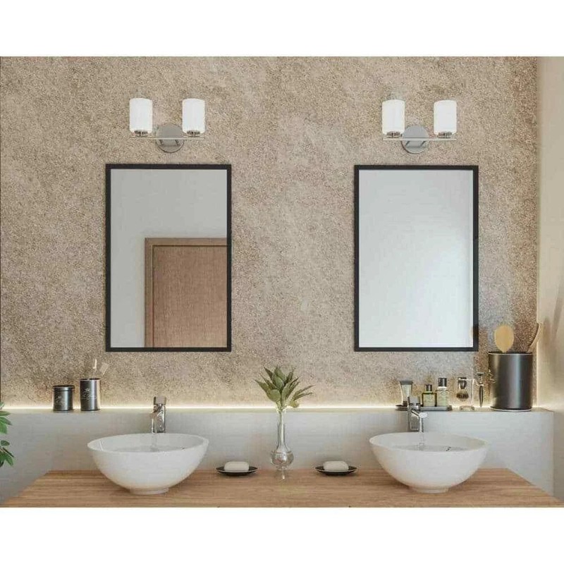 Progress Lighting Replay 13-inch 2-Light Polished Nickel Bathroom Vanity Light gallery