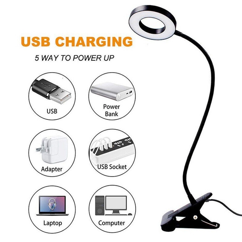LED Desk Lamp Adjustable Swing Arm Lamp with Clamp Eye-Caring Reading Light gallery