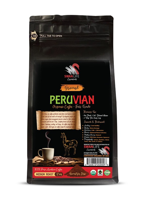 Direct trade coffee - PERUVIAN GROUND ORGANIC COFFEE - USDA organic coffee 1 Pac gallery