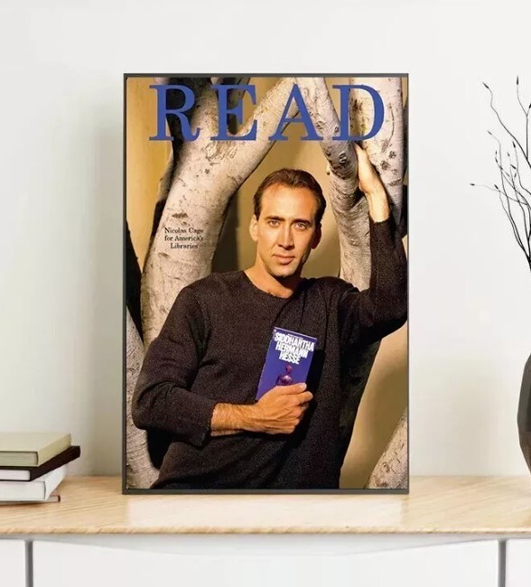 Nicolas Cage American Libraries collaboration READ Film Alternative Poster gallery