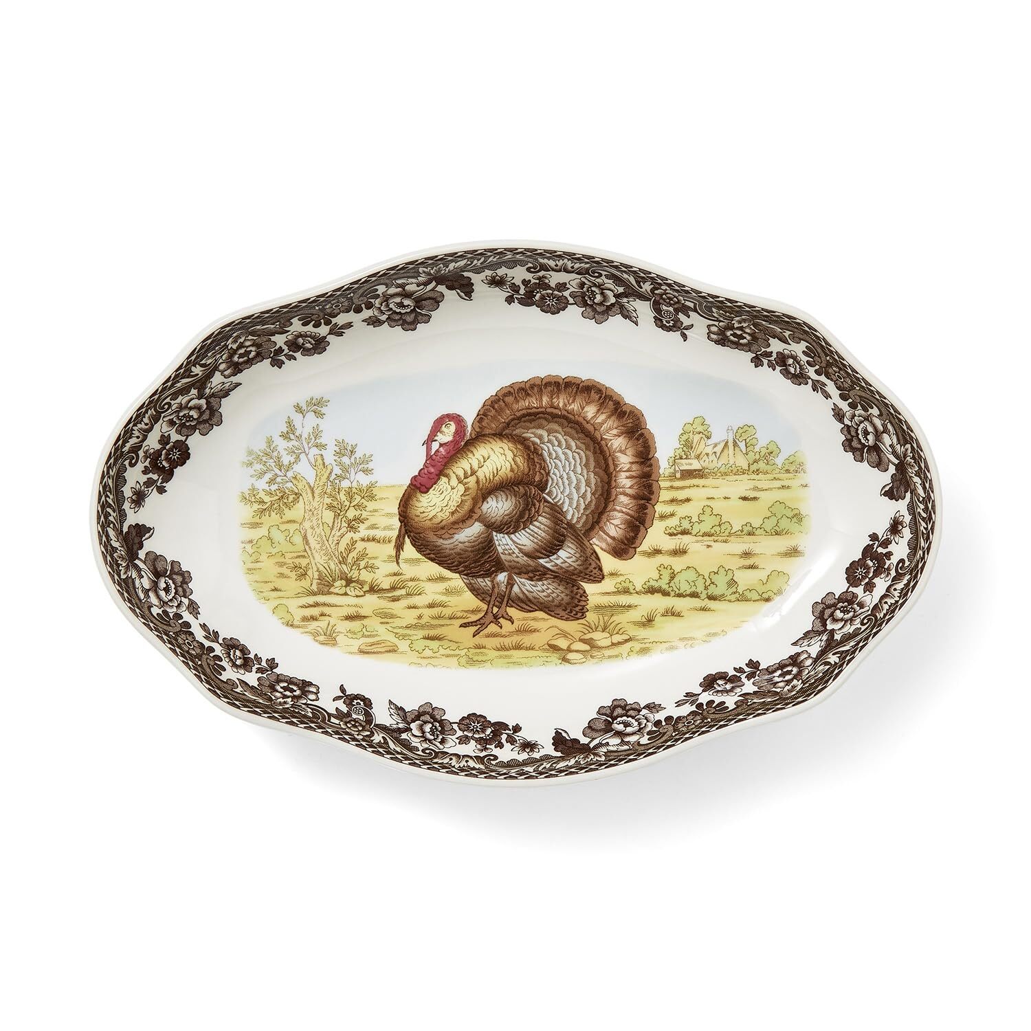 Spode Woodland Turkey Pickle Dish | Perfect for Thanksgiving Table gallery