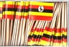One Box of 100 Uganda Toothpick Flags, 100 Small Mini International Flags gallery