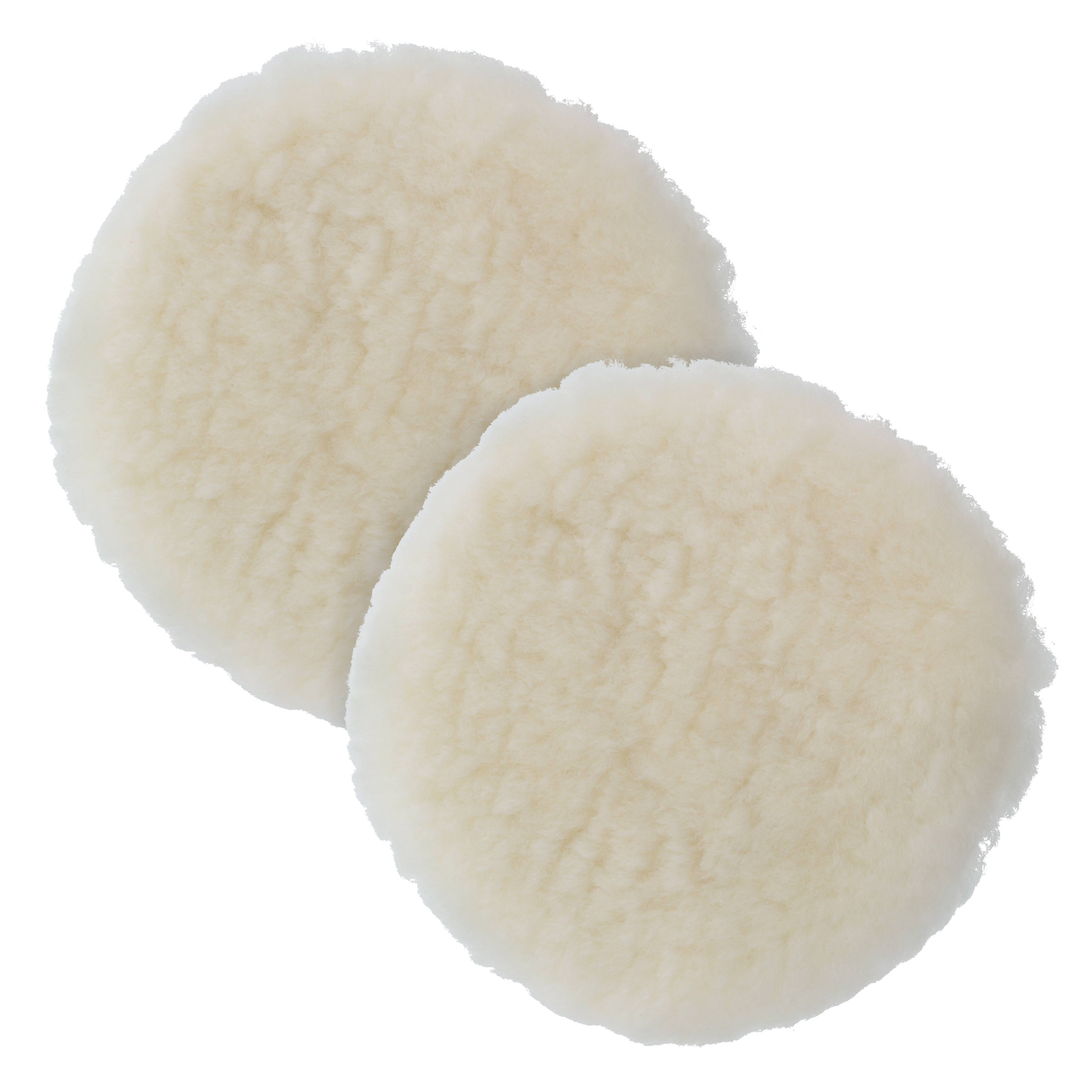7" Natural 100% Wool 1" Pile Grip Buffing & Polishing Pad 2-Pack gallery
