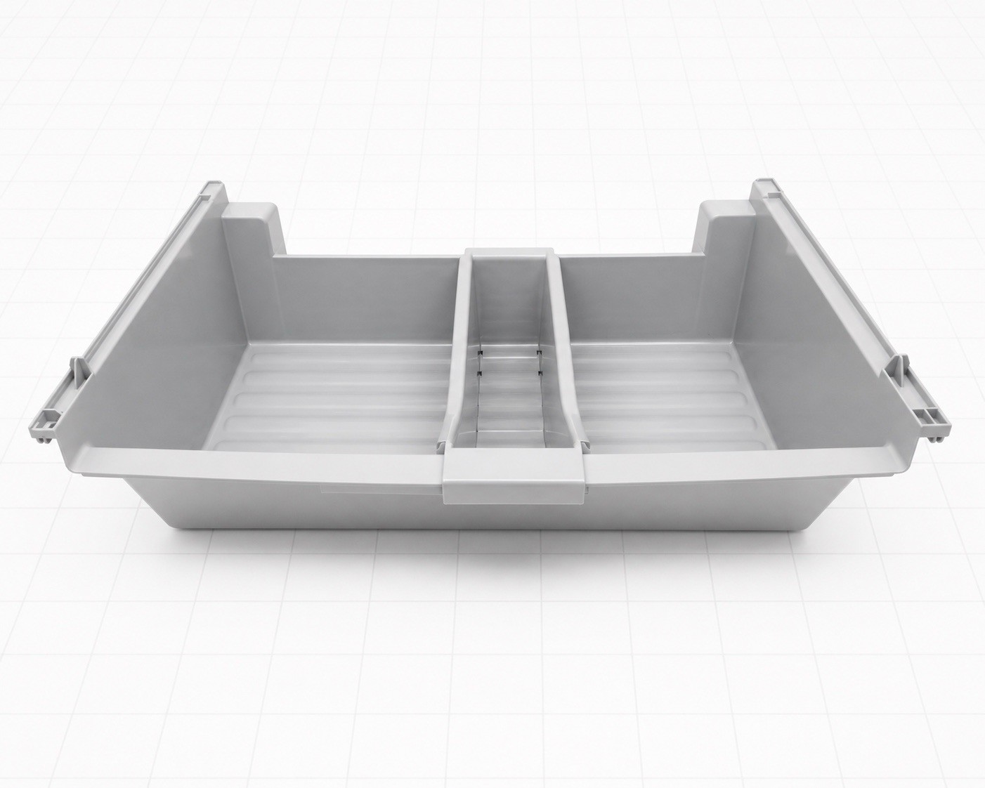Gray Plastic Refrigerator Drawer Bin Insert Tray Replacement Part, 1-Piece gallery