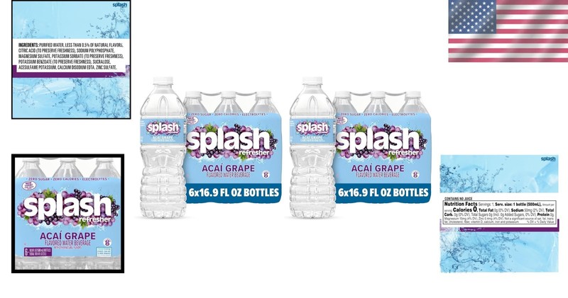 Delicious Acai Grape Flavored Water, Zero Sugar, 16.9 Fl Oz Pack of 12 Bottles gallery