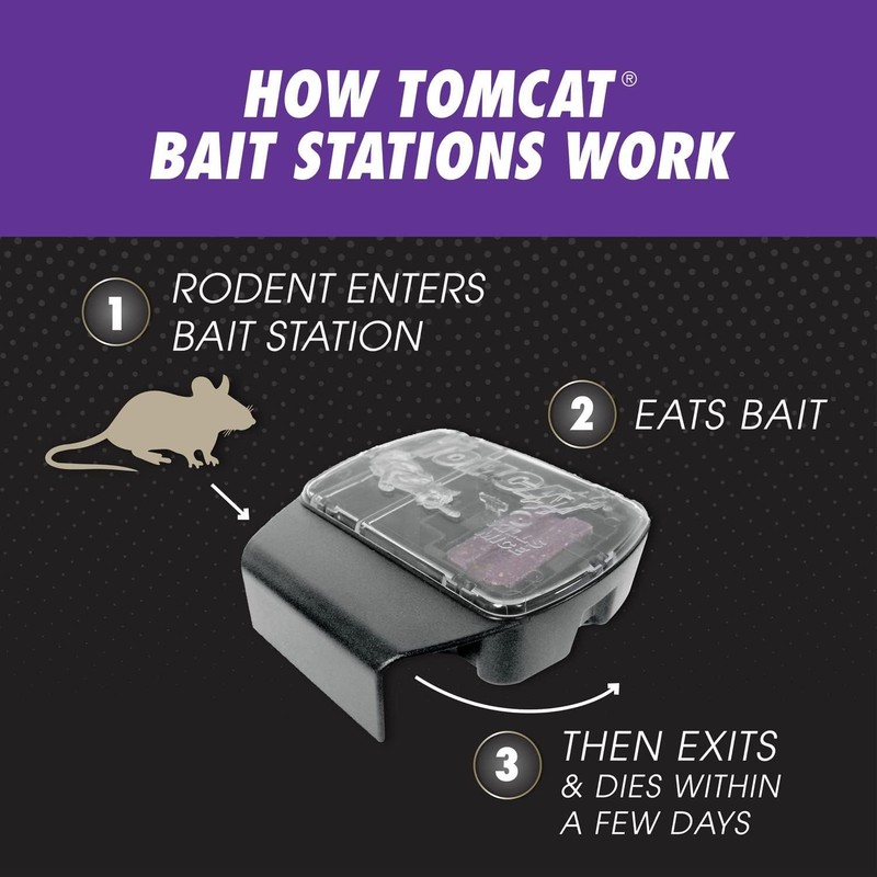 Tomcat Advanced Formula Mouse Killer with Refillable Bait Station + 12 Refills gallery