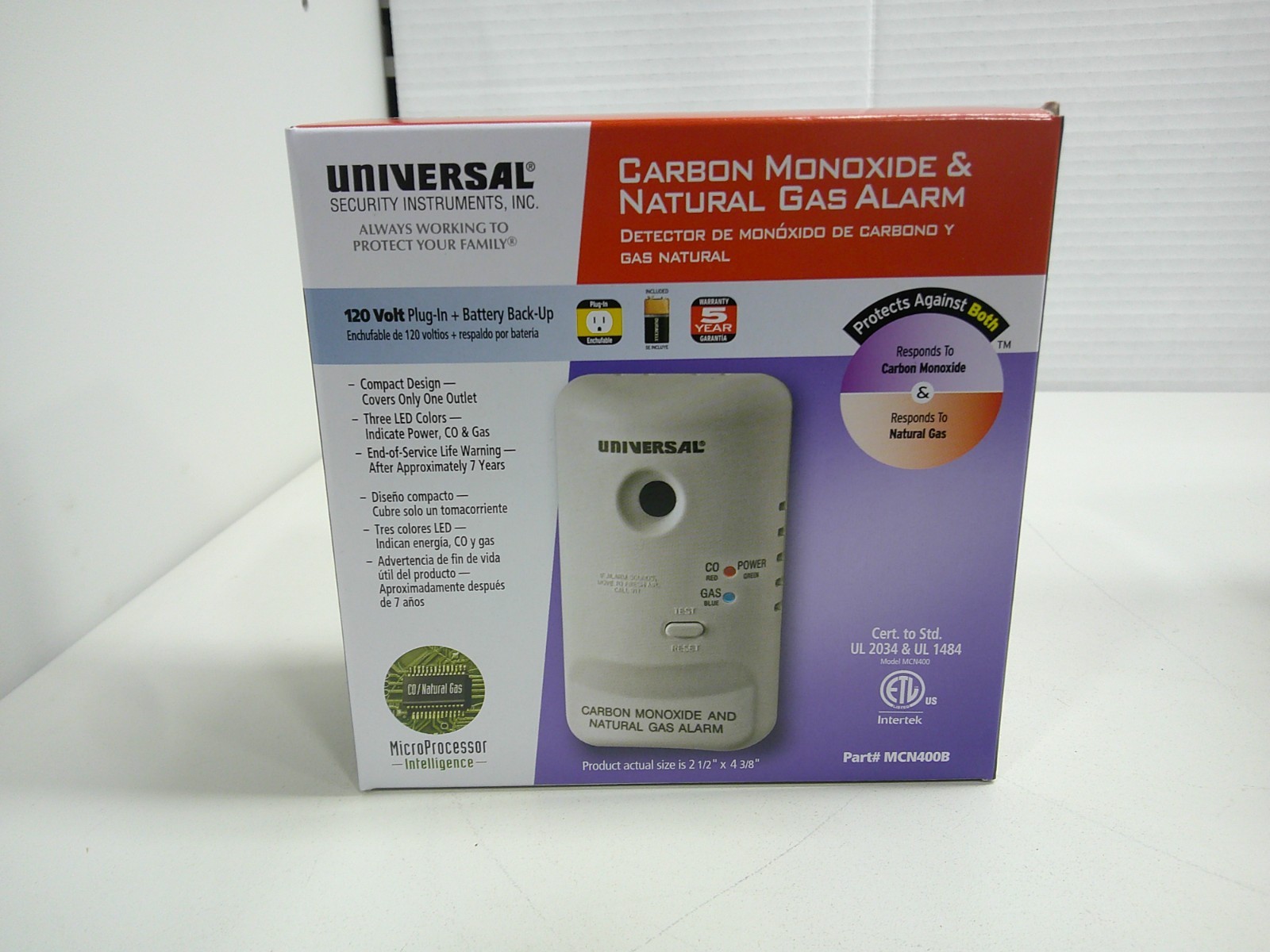 USI Plug In Carbon Monoxide & Natural Gas Smart Alarm w/ Battery Backup MCN400B gallery