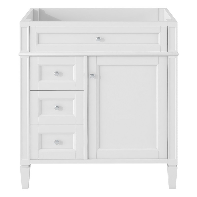 Vanity with no sink Two drawers One pull-out drawer gallery