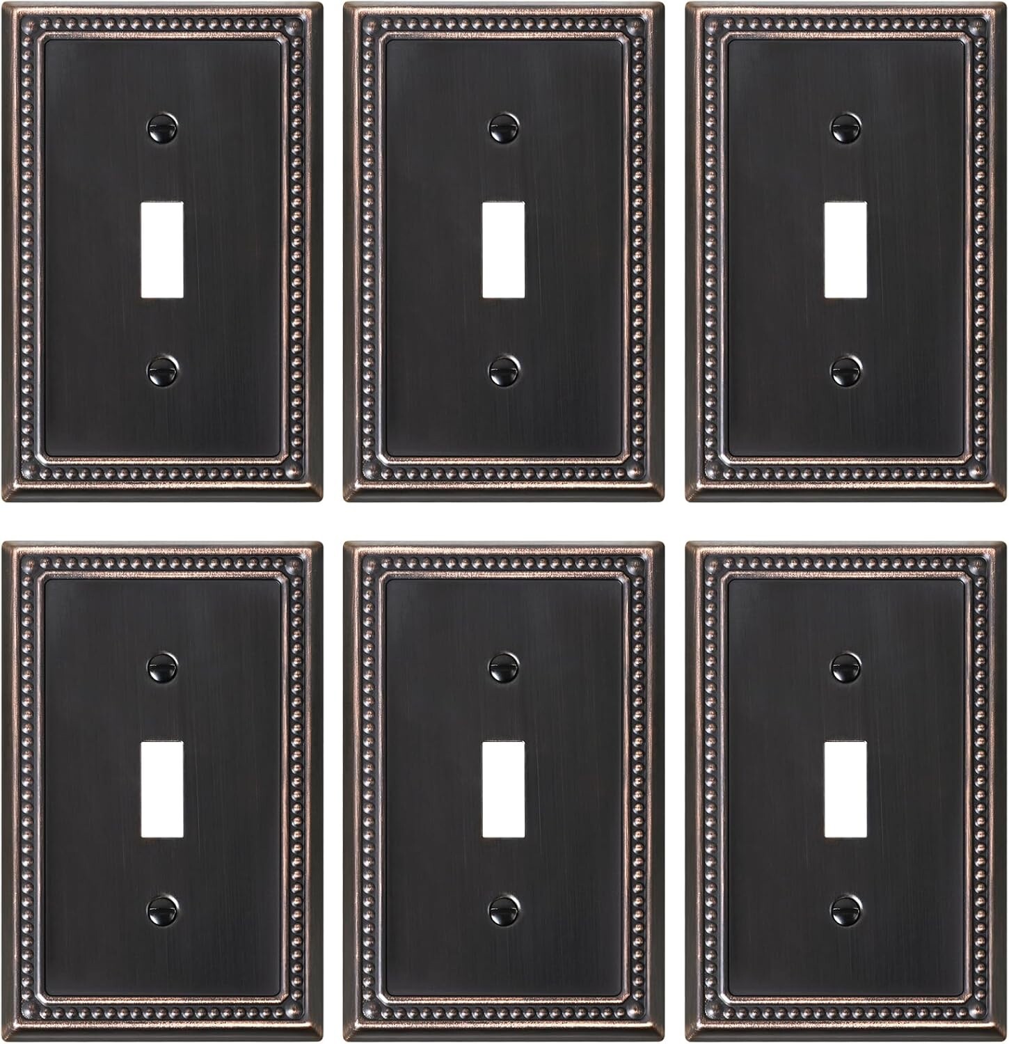 6-Pack Single Toggle Light Switch Cover Plate, Pearls Decorative Switch Plate gallery