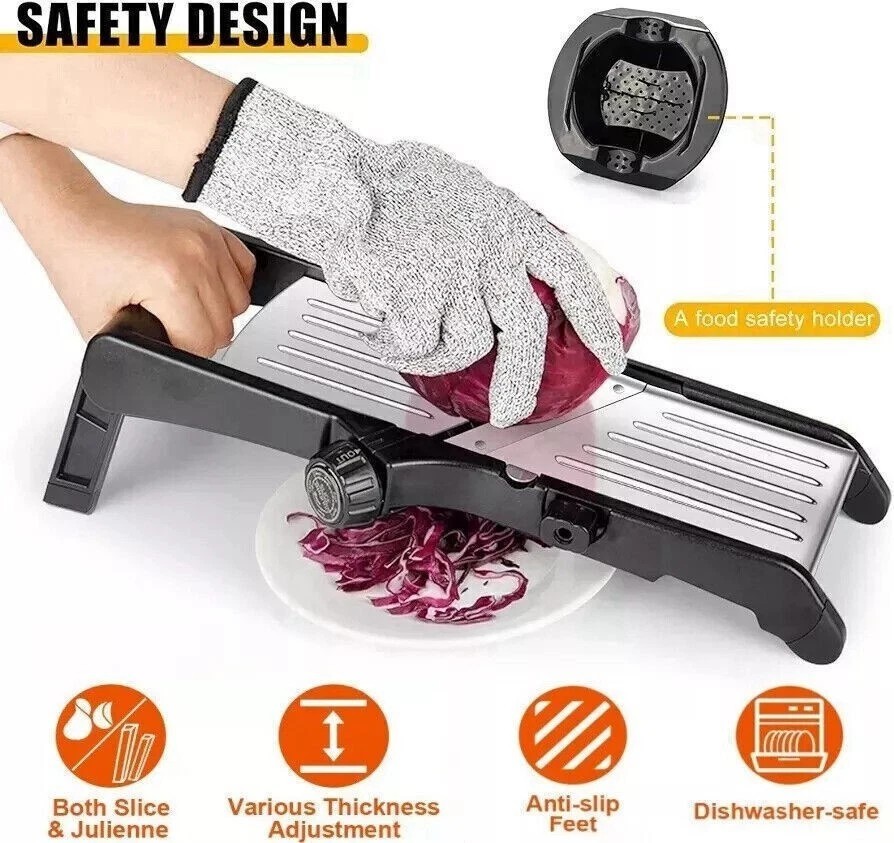 7-in-1 Adjustable Stainless Steel Mandoline Vegetable Food Slicer for Kitchen - gallery