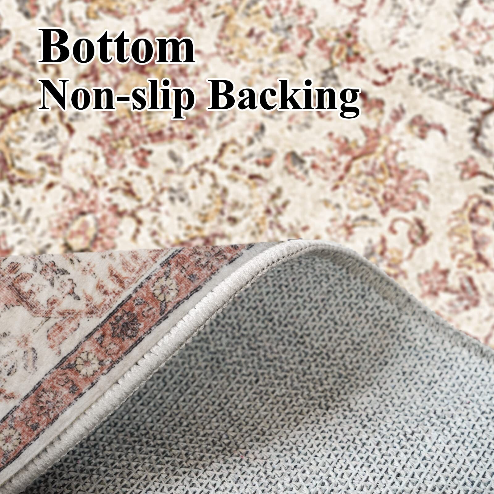 RUUGME Washable Runner Rug 2'6x12 - Vintage Kitchen Area Rug Stain Resistant ... gallery