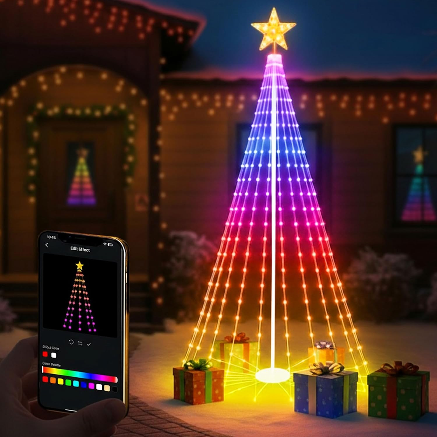 9FT Smart Christmas Tree with 460 LEDs, App Control & 85 Modes, Easy Setup gallery