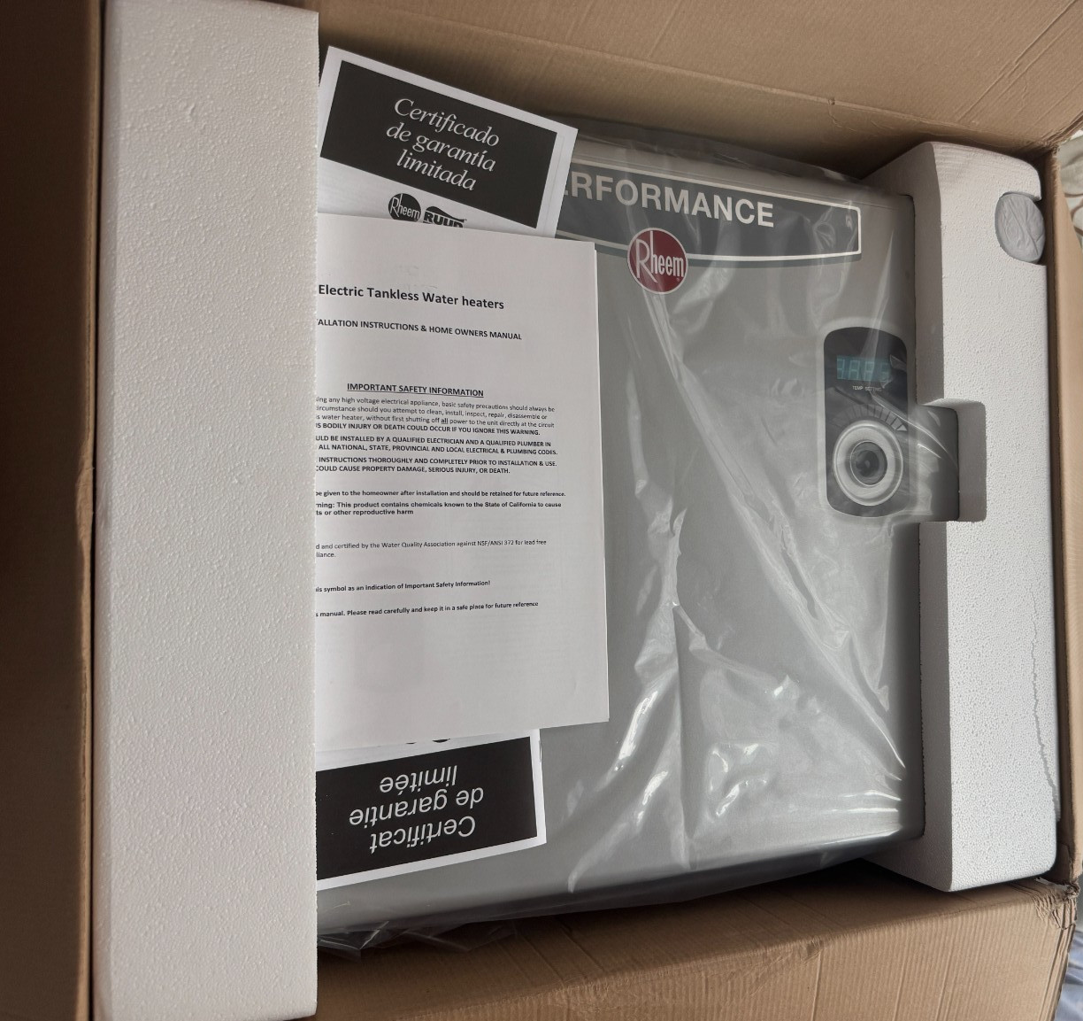 Rheem Performance 36 kW 7.03 GPM 240-Volt Electric Tankless Water Heater gallery
