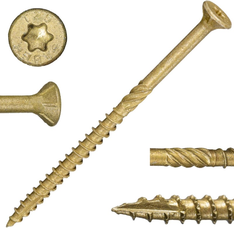 Saberdrive Multi-Purpose Deck Screws, #9 x 3" 5 LB, Approx. 368 Pieces Tan XL150 gallery