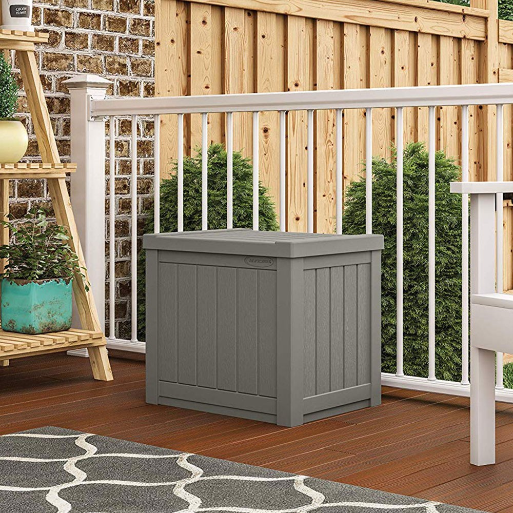 Suncast SS500ST 22 Gallon Small Resin Outdoor Patio Storage Deck Box (2 Pack) gallery