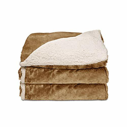 Sunbeam Heated Throw Blanket | Reversible Sherpa/Royal Mink, 3 Heat Settings,... gallery