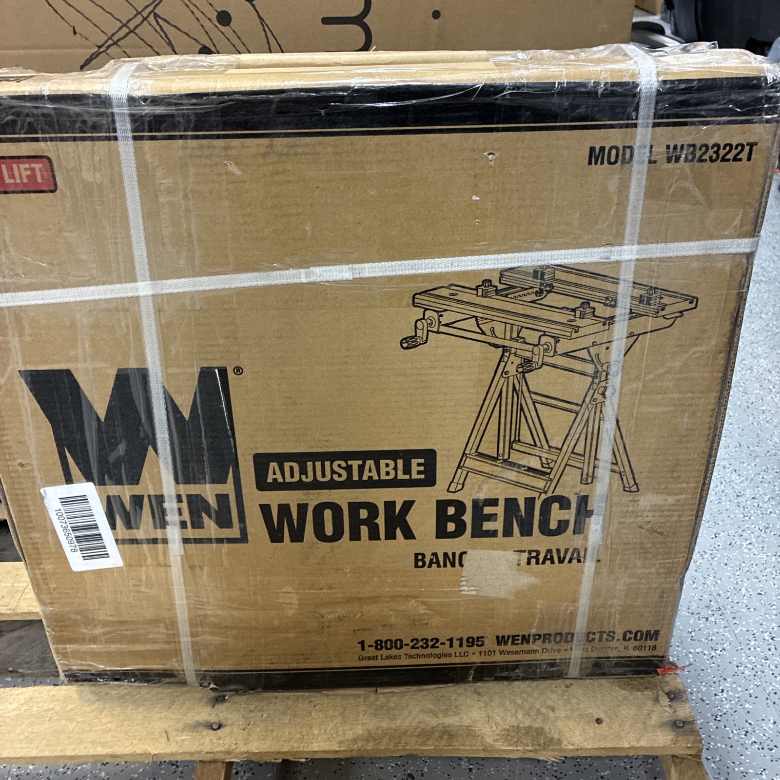 WEN WB2322T 24-Inch Height Adjustable Tilting Steel Portable Work Bench and Vise gallery
