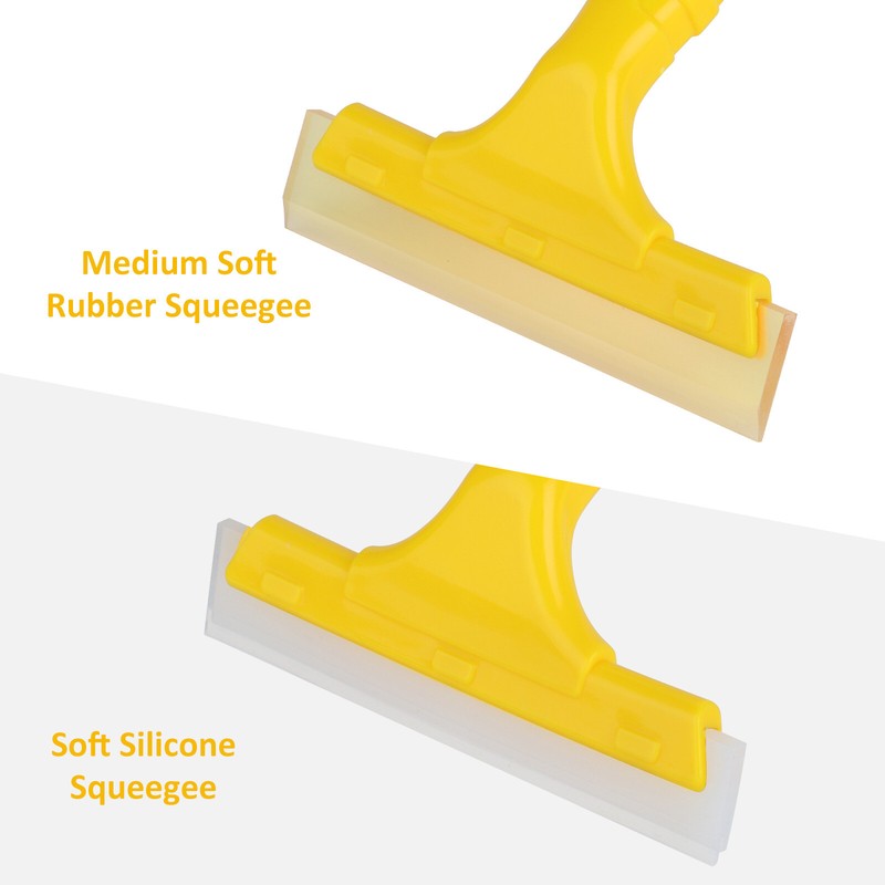 2X Window Squeegee Shower Cleaner Car Home Glass Wash Water Wiper Silicone Blade gallery