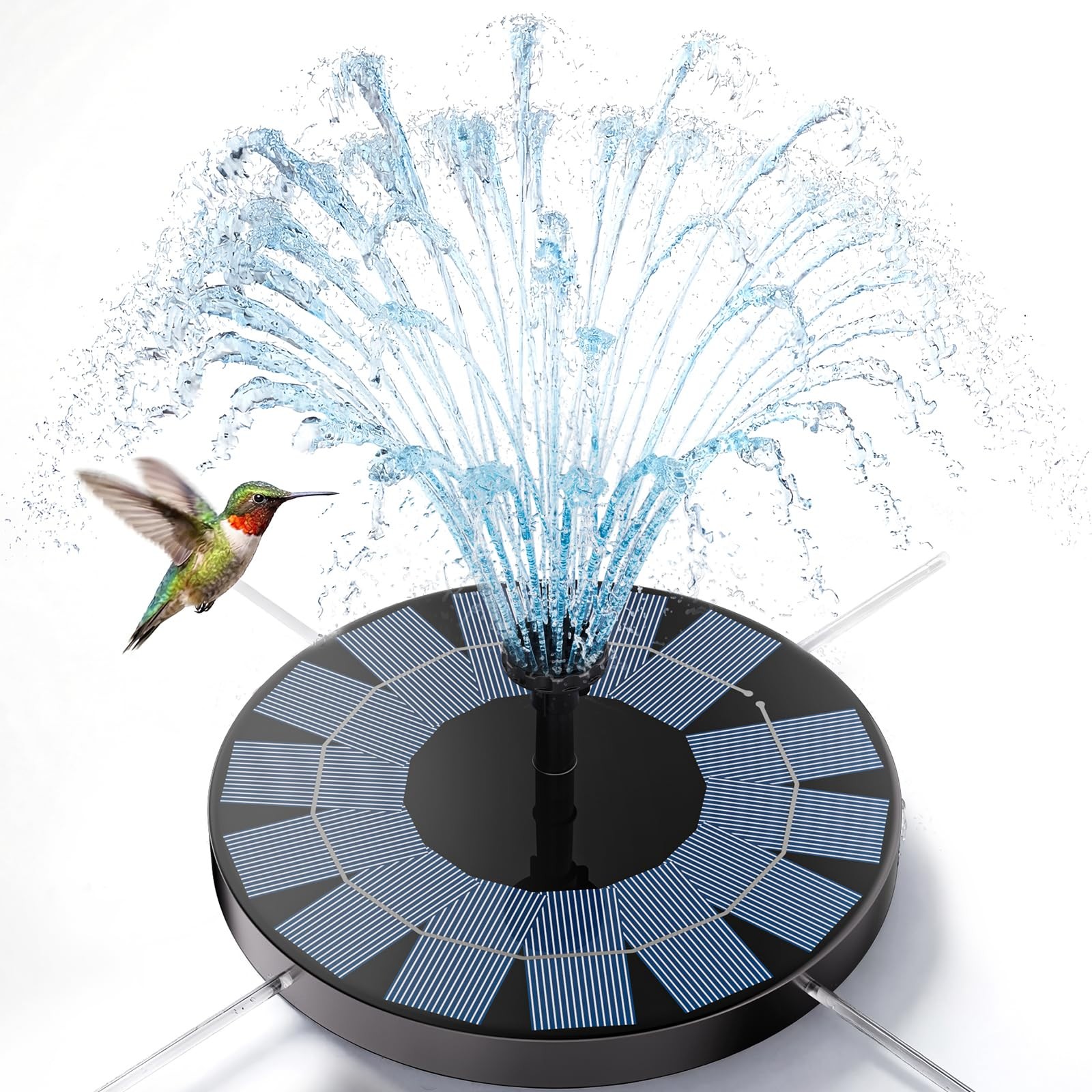 Solar Fountain Pump 2.5W for Bird Bath, Garden, Pond, Pool 8 Nozzles Included gallery