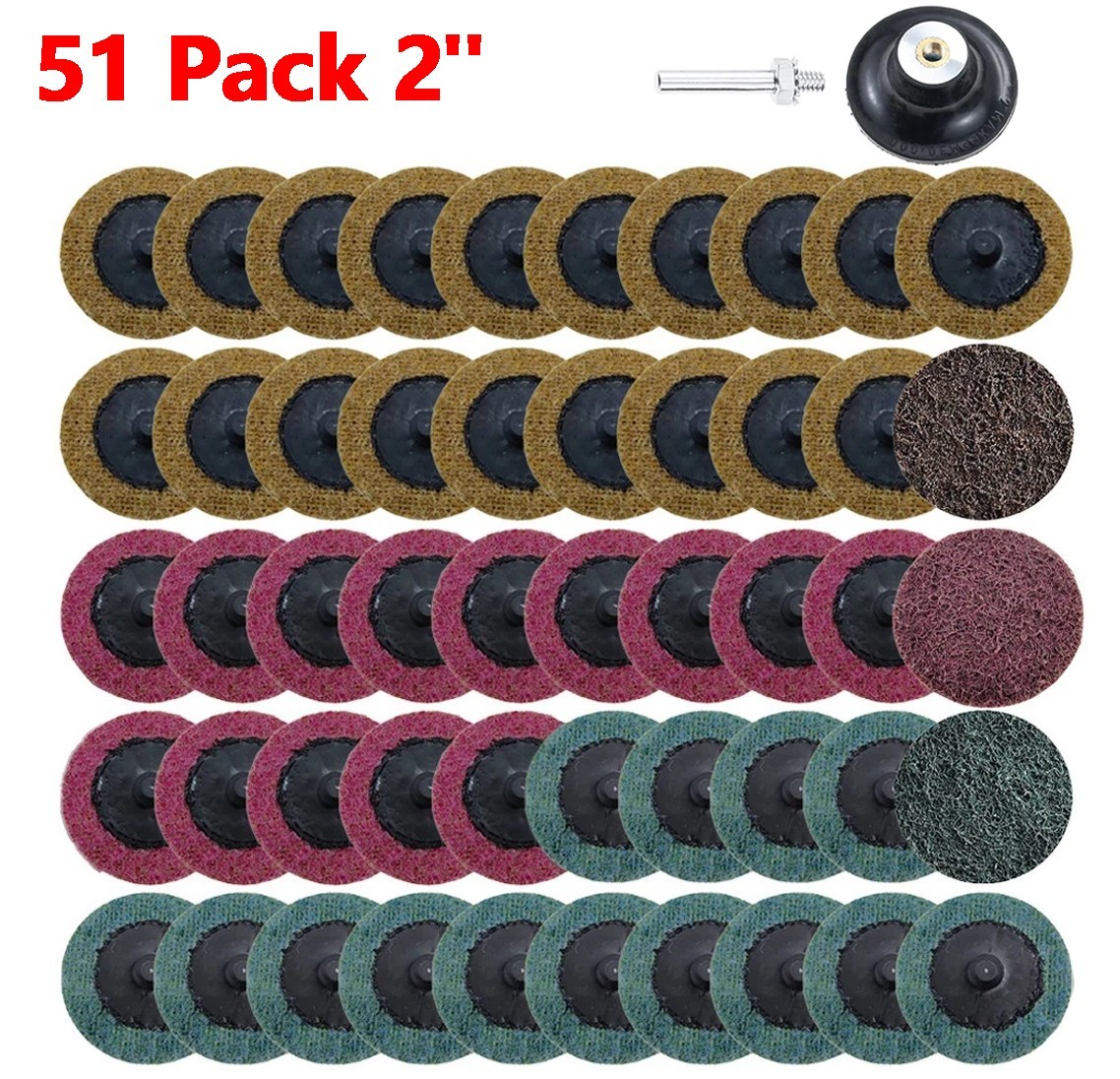 51 Pcs 2" Nylon Surface Conditioning Discs for Grinding, Polishing & Deburring gallery