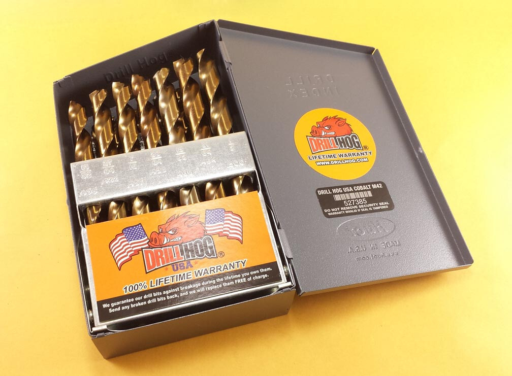 29 Pc Cobalt Drill Bit Set M42 Cobalt Twist Drills Lifetime Warranty Drill Hog® gallery