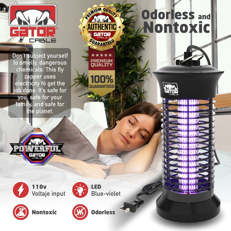 Electric Mosquito Insect Fly Bug Zapper Killer LED Light Trap Pest Control Lamp gallery