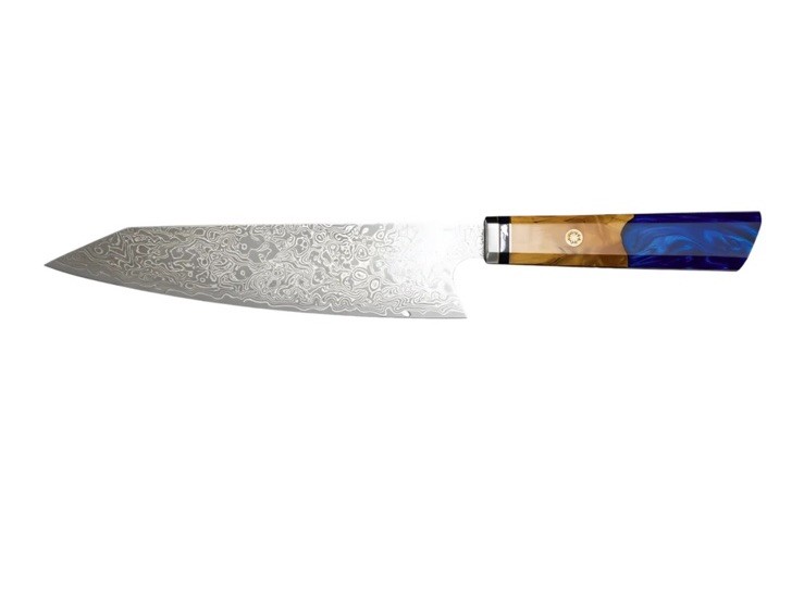 NAKAMA Kiritsuke sapphire 8in Chefs Knife VG-10 69 Layers Of Damascus Steel NIB gallery