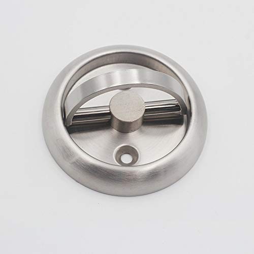 Round Recessed Door Handle, Deadbolt, No Key, Standard US Door 35-45mm, Latch gallery