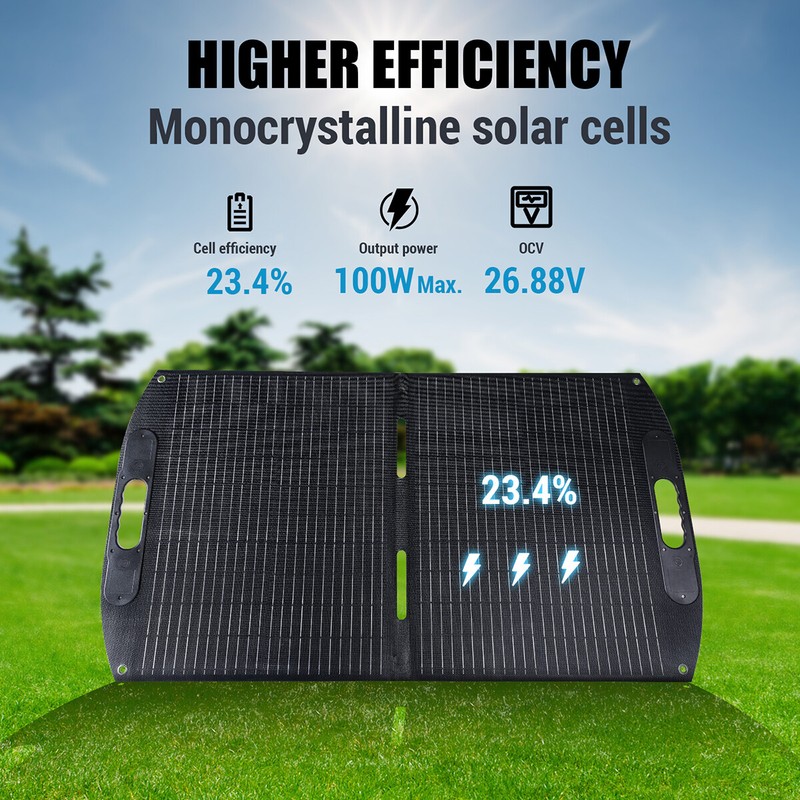 100W Portable Foldable Solar Panel with Monocrystalline ETFE Design Solar Charge gallery