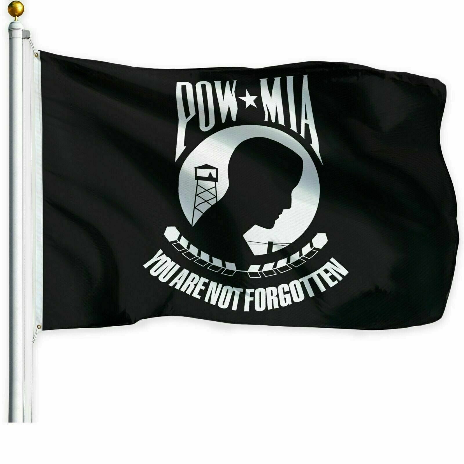 POW-MIA Black Flag You are Not Forgotten Prisoner of War 3x5ft gallery
