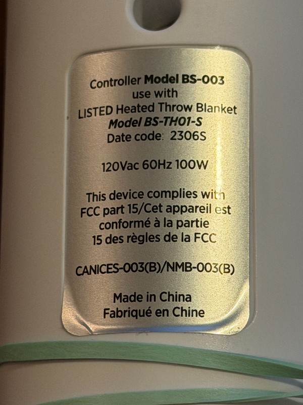 Bedsure BS-003 ELECTRIC BLANKET PAD REMOTE TEMPERATURE CONTROL for BS-TH01-S gallery