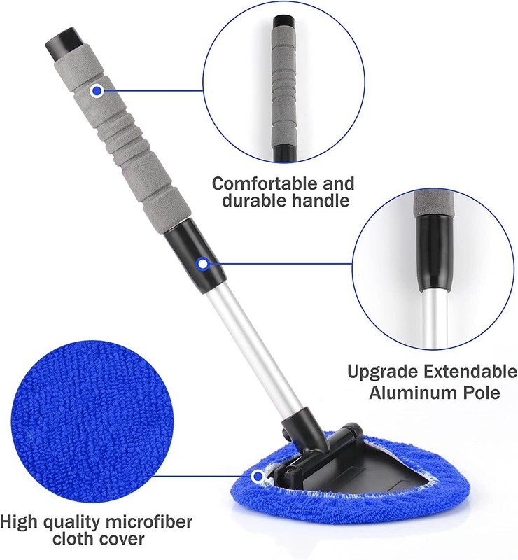 Windshield Cleaning Tool Kit Car Window Glass Wiper Cleaner Brush Pad Extendable gallery