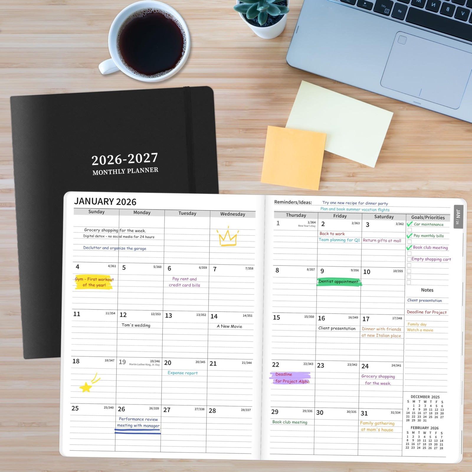 2026-2027 Monthly Planner, 2 Year Calendar Planner, Jan 2026 - Dec 2027, 8.3'... gallery