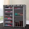 2 Rows 9 Lattices Shoe Storage Cabinet 6 Tiers Shoe Rack Shoe Shelf Shoe Tower gallery